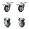 Service Caster 4 Inch Thermoplastic Rubber Swivel Top Plate Caster Lock Brakes 2 Rigid, 2PK SCC-TTL20S414-TPRB-2-R-2 - alternate 1